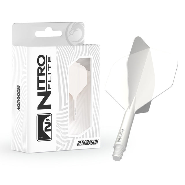 Red Dragon Nitro Flite Integrated Flight & Shaft White