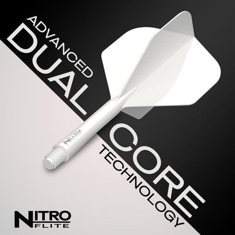 Red Dragon Nitro Flite Integrated Flight & Shaft White - view 7