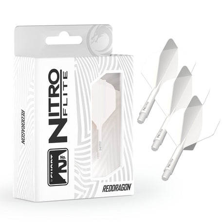 Red Dragon Nitro Flite Integrated Flight & Shaft White - view 2