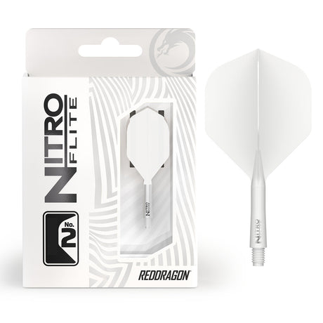 Red Dragon Nitro Flite Integrated Flight & Shaft White - view 5