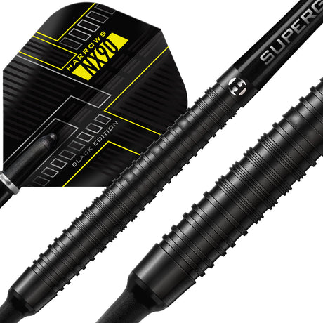 NX90 Black Edition 90% Tungsten Soft Tip Darts by Harrows - view 2