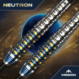 Mission Neutron Darts - Steel Tip - 95% Tungsten - Blue & Gold PVD - view 3