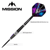 Mission Occult Darts - Steel Tip - 90% - Black & Coral PVD - view 7