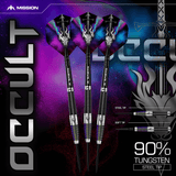 Mission Occult Darts - Steel Tip - 90% - Black & Coral PVD - view 10