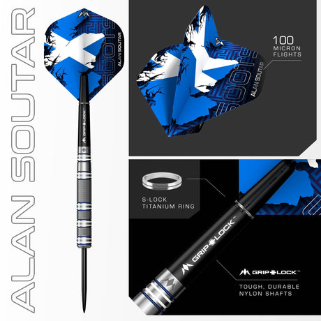 Mission Alan Soutar Darts - Steel Tip - Soots - Blue & White - view 3