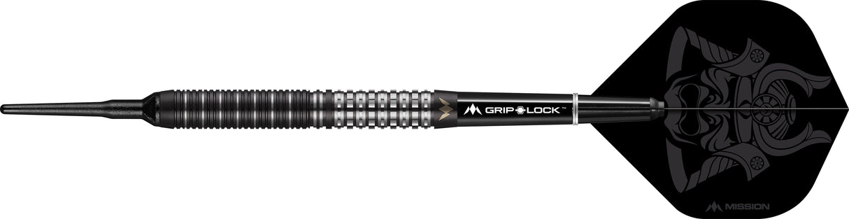 Mission Kuro Darts - Soft Tip - Black - M1 - Rear Sabre Grip - view 2