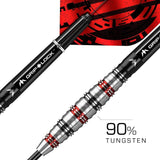 *Mission Paradox Darts - Steel Tip - Curved - M2 - Electro Black & Red - view 5