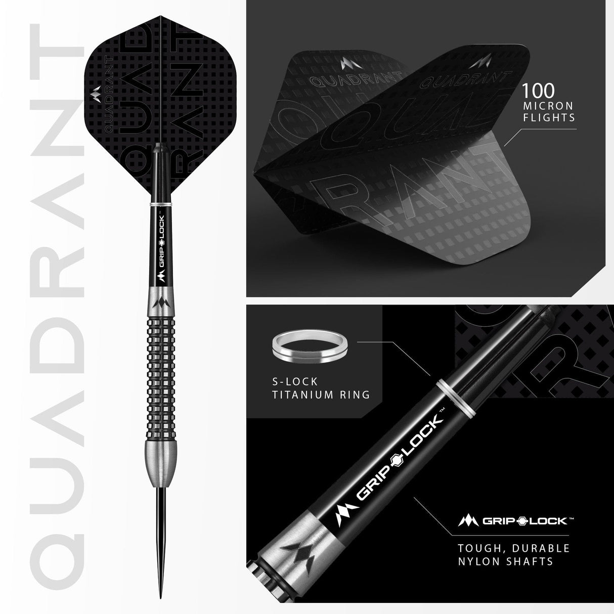 *Mission Quadrant Darts - Steel Tip - M3 - Quad Grip - view 3