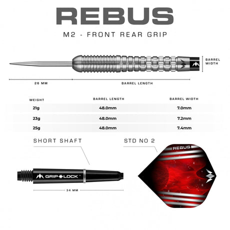 *Mission Rebus Darts - Steel Tip - M2 - Front Ring Grip - view 4