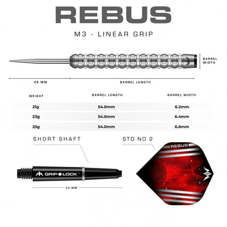 Mission Rebus Darts - Steel Tip - M3 - Linear Grip - view 4
