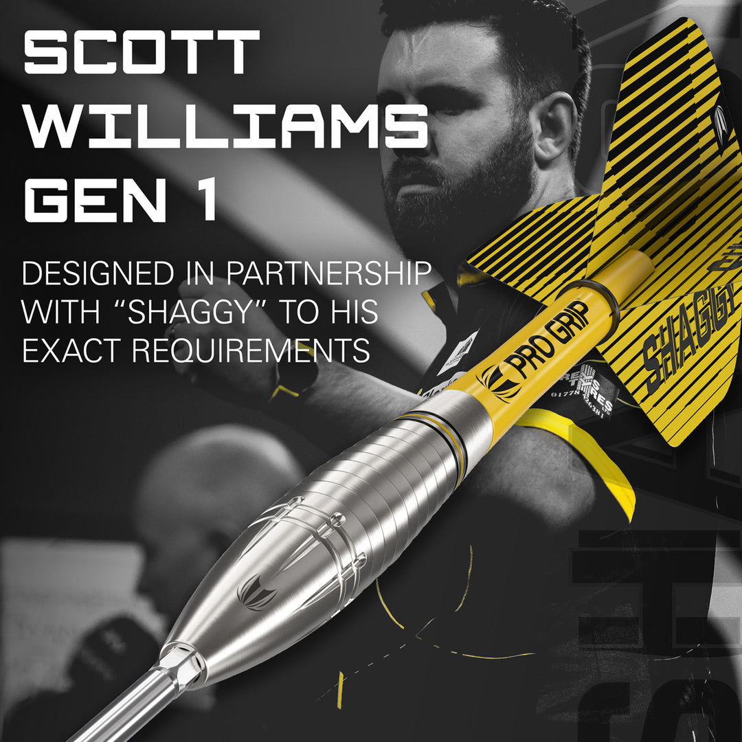 Scott Williams G1 90% Tungsten Swiss Steel Tip Darts by Target - The Darts Shop