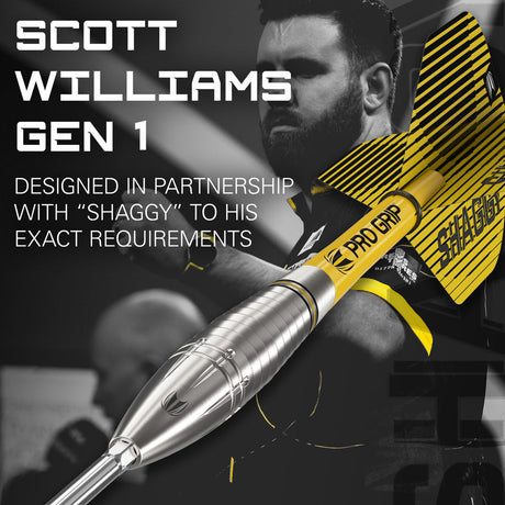 Scott Williams G1 90% Tungsten Swiss Steel Tip Darts by Target - The Darts Shop