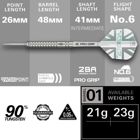 Rob Cross G1 90% Tungsten SP Steel Tip Darts by Target - The Darts Shop