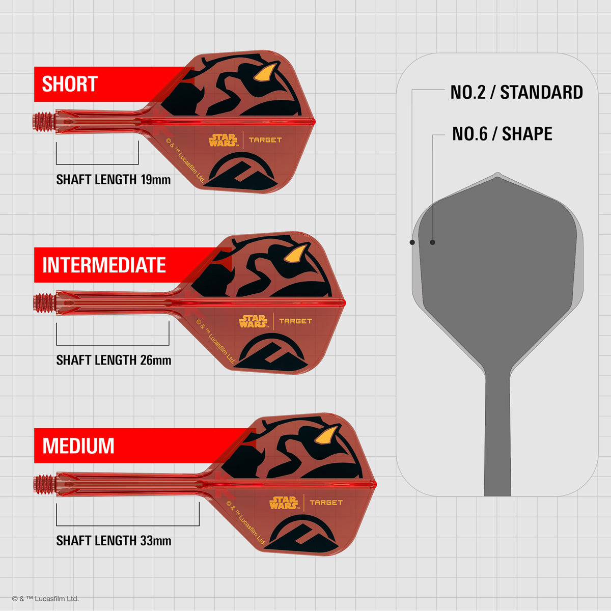 STAR WARS™ | TARGET Darth Maul K-Flex No6 Integrated Flights and Shafts - view 5