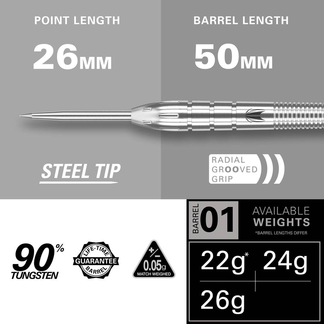 Nathan Aspinall 90% Tungsten Steel Tip Darts by Target - The Darts Shop