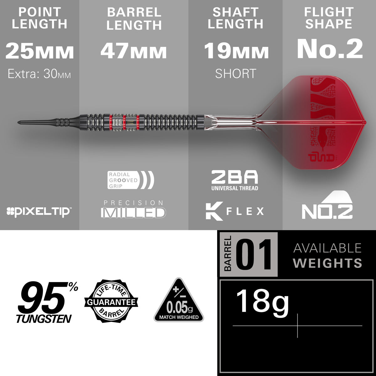 Target Nathan Aspinall Asp 95K 95% Tungsten SP Soft Tip Darts - view 4