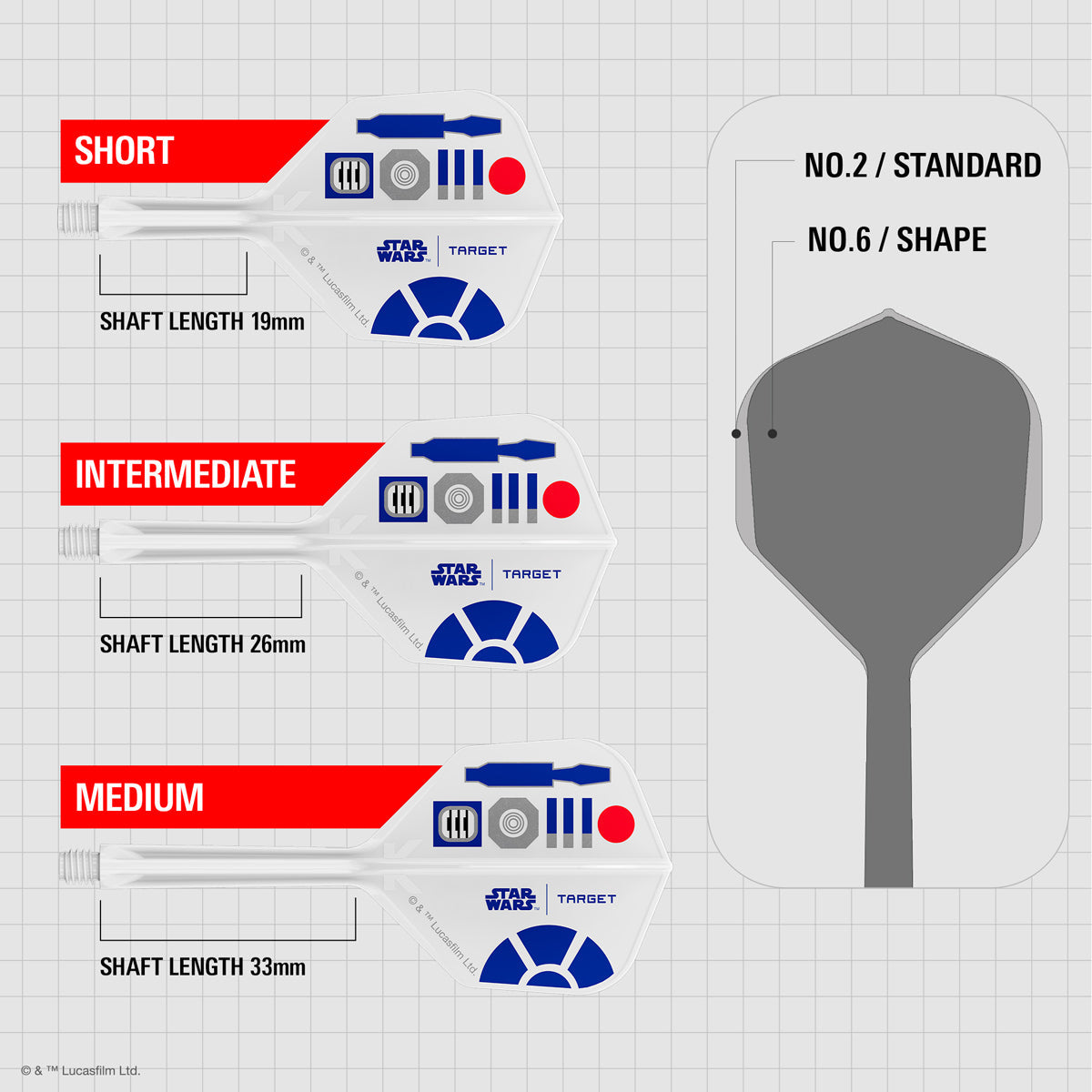 STAR WARS™ | TARGET R2-D2 K-Flex No6 Integrated Flights and Shafts - view 5