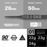 Aspinall x Echo 90% Tungsten SP Steel Tip Darts by Target - The Darts Shop