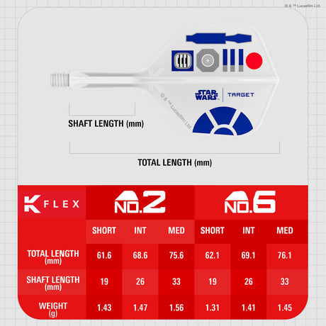 STAR WARS™ | TARGET R2-D2 K-Flex No6 Integrated Flights and Shafts - view 6
