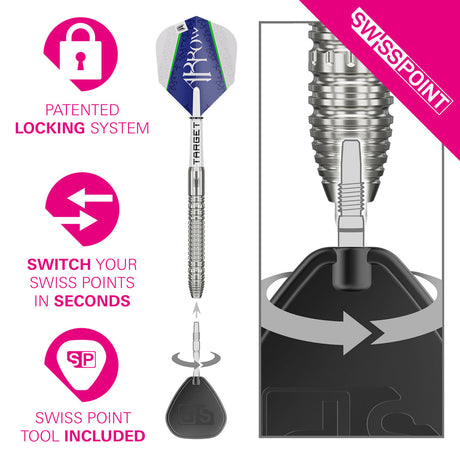Shane McGuirk 90% Tungsten SP Steel Tip Darts by Target - The Darts Shop