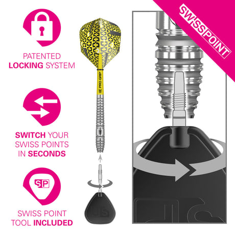 Bolide 03 Swiss Point 90% Tungsten Steel Tip Darts by Target - The Darts Shop