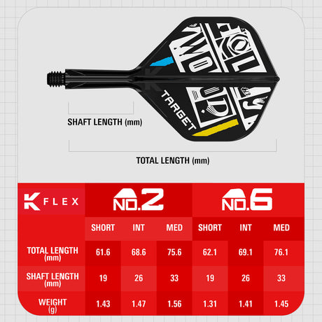 Chris Dobey No2 K-Flex One Piece Dart Flights by Target - The Darts Shop