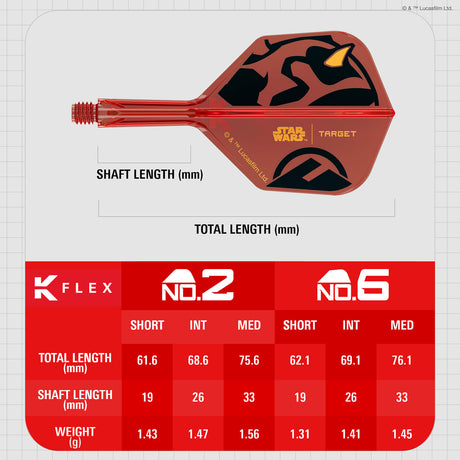 STAR WARS™ | TARGET Darth Maul K-Flex No6 Integrated Flights and Shafts - view 6
