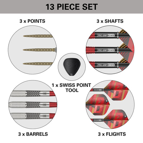 Stephen Bunting Gen 5 95% Tungsten SP Steel Tip Darts by Target - The Darts Shop