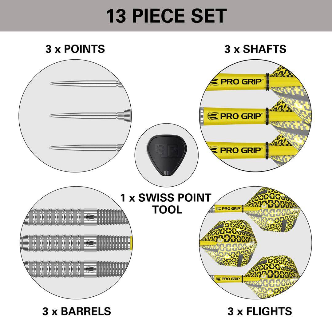 Bolide 02 Swiss Point 90% Tungsten Steel Tip Darts by Target - The Darts Shop