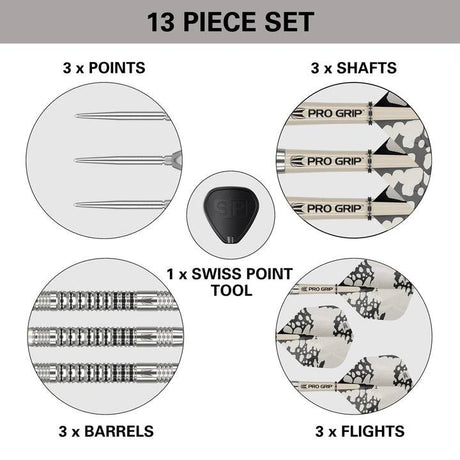 Exo 03 90% Tungsten SP Steel Tip Darts by Target - The Darts Shop
