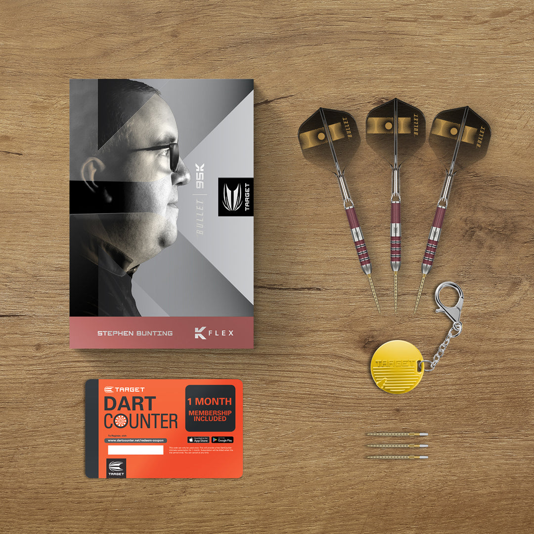 Stephen Bunting 95K 95% Tungsten SP Steel Tip Darts by Target - The Darts Shop
