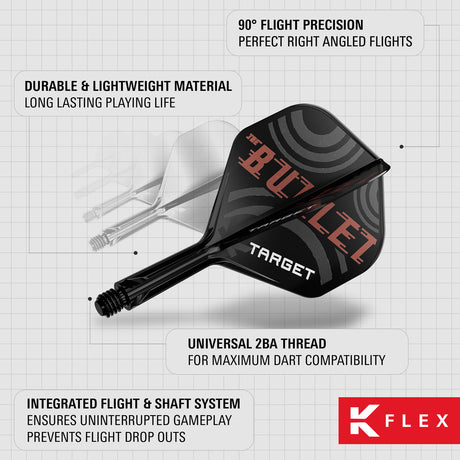 Stephen Bunting No2 K-Flex One Piece Dart Flights by Target - view 12