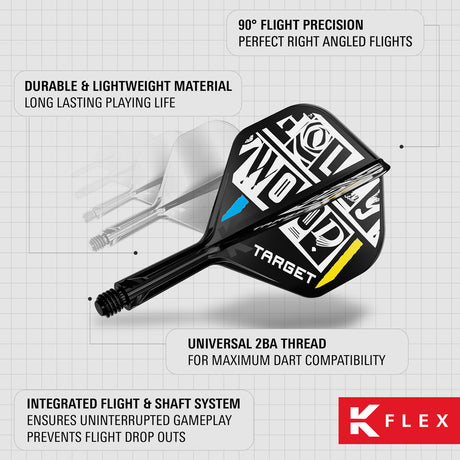 Chris Dobey No2 K-Flex One Piece Dart Flights by Target - The Darts Shop