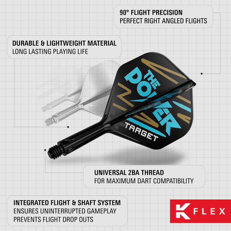 Phil Taylor No2 K-Flex One Piece Dart Flights by Target - view 11