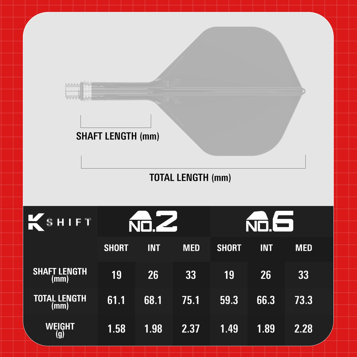 Target K-Shift Black No2 Integrated Flights & Shafts - view 6