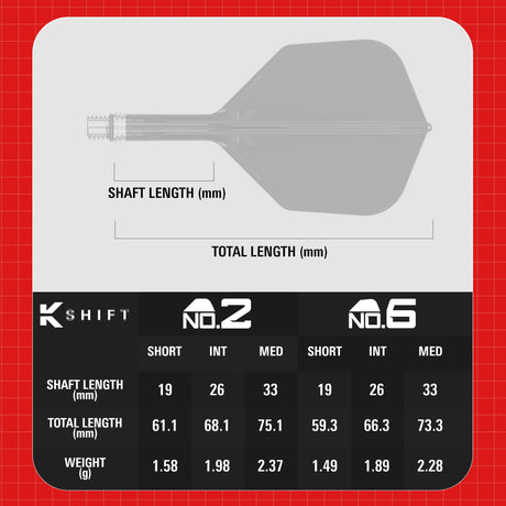 Target K-Shift White No6 Integrated Flights & Shafts - view 6