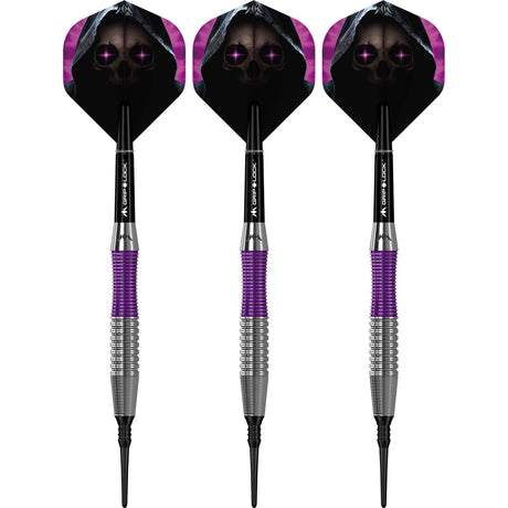 Mission Phantom Darts - Soft Tip - Brass - Silver & Purple Coated - view 2