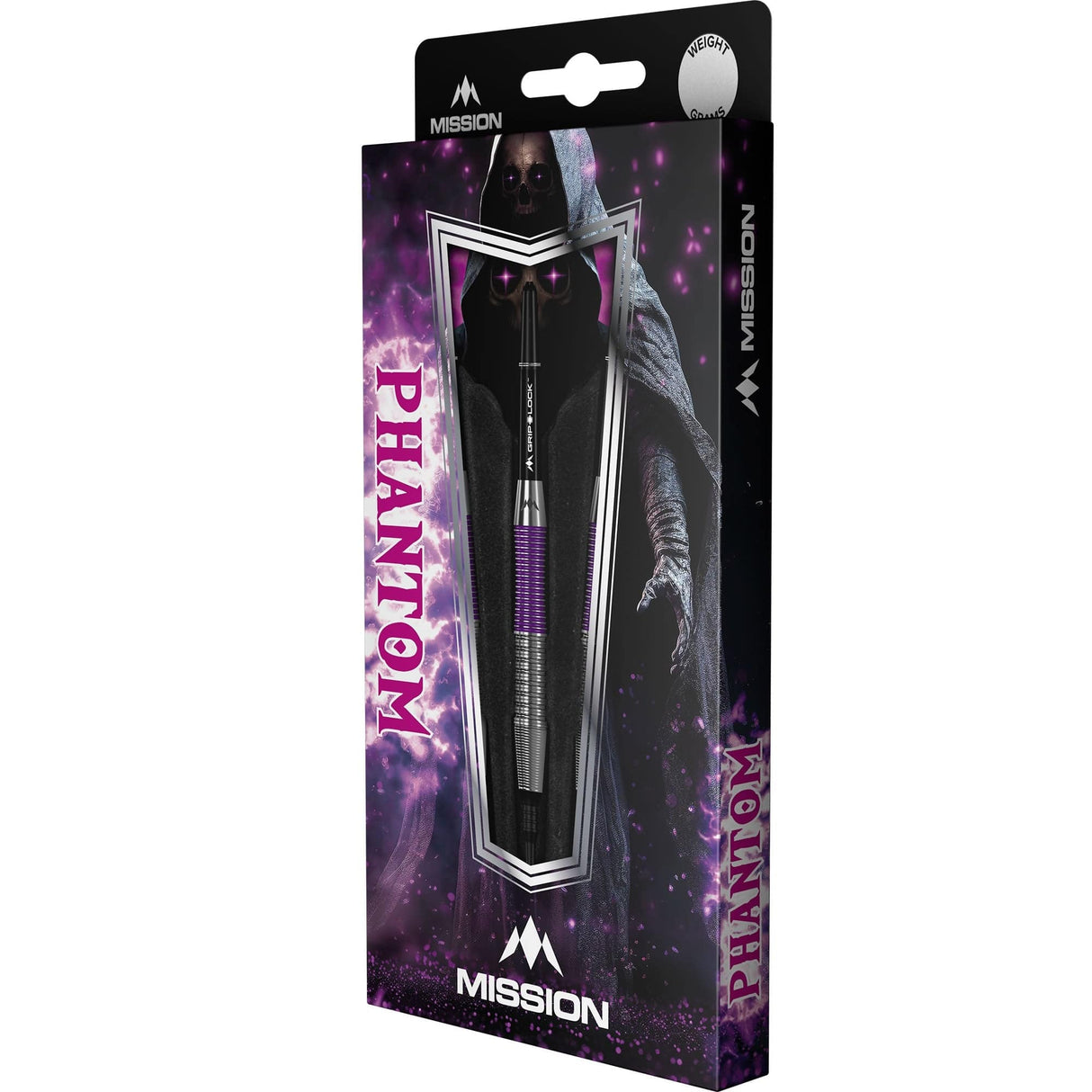 Mission Phantom Darts - Soft Tip - Brass - Silver & Purple Coated - view 3