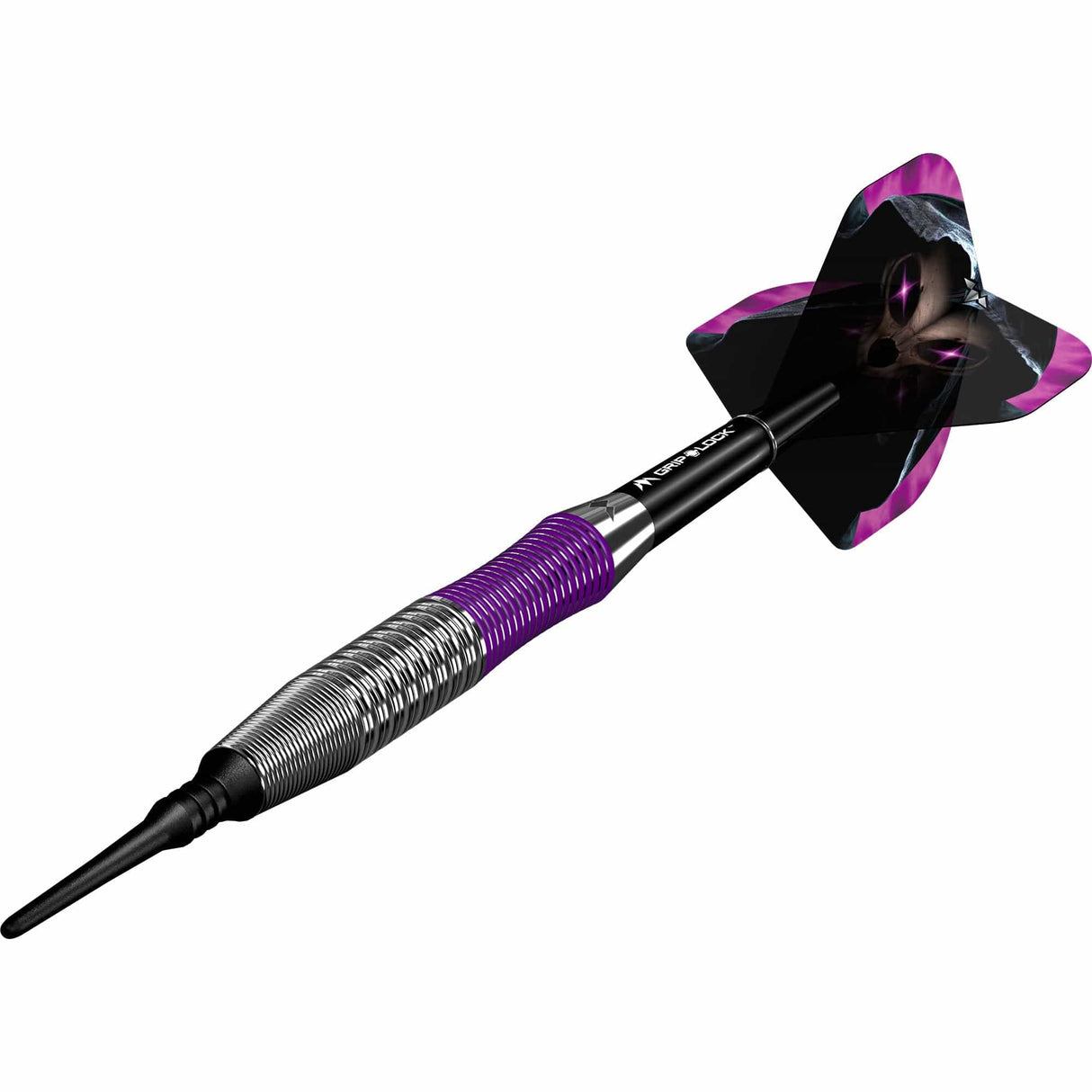 Mission Phantom Darts - Soft Tip - Brass - Silver & Purple Coated - view 5