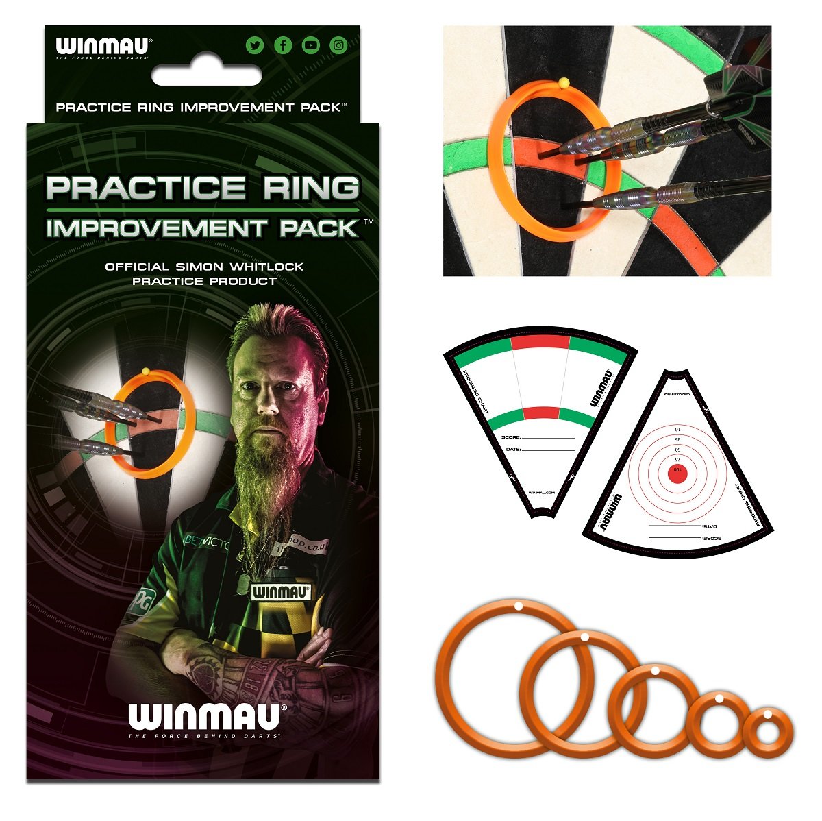 Winmau Darts Simon Whitlock Practice Rings