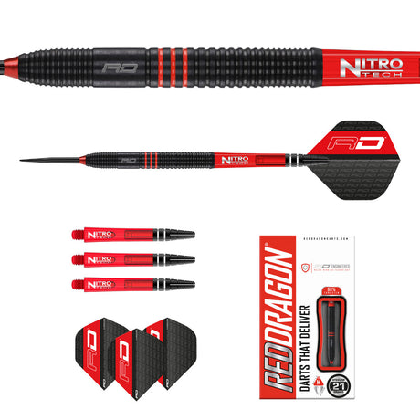 Milano RS 90% Tungsten Steel Tip Darts by Red Dragon - view 3