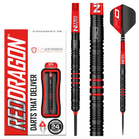 Milano RS 90% Tungsten Steel Tip Darts by Red Dragon - view 10