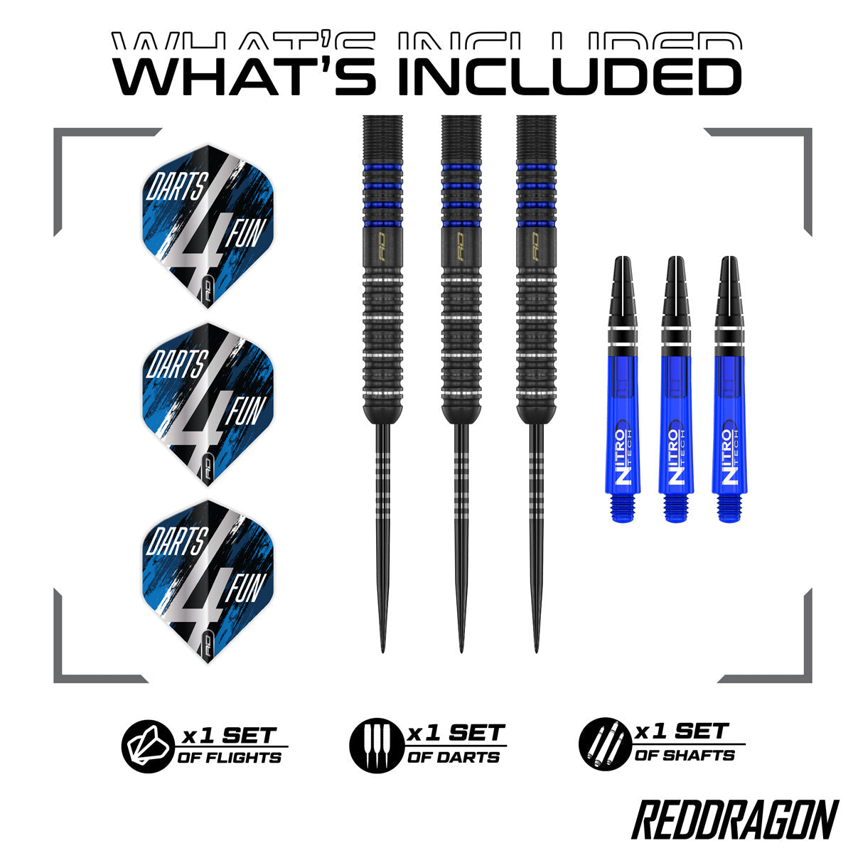 Red Dragon David Williams V1 90% Tungsten Steel Tip Darts - view 2