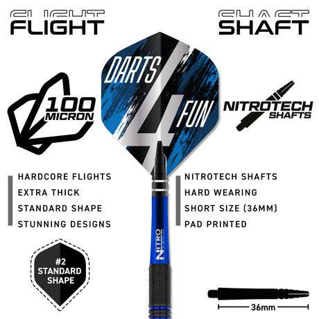 Red Dragon David Williams V1 90% Tungsten Steel Tip Darts - view 3