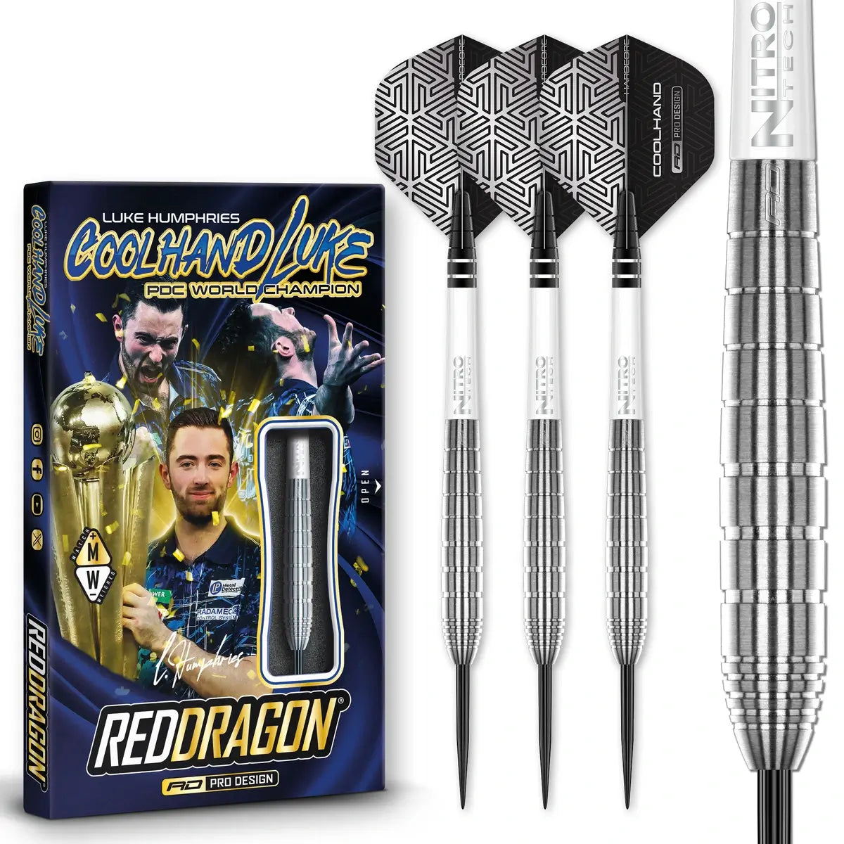 Red Dragon Luke Humphries TX1 Pioneer 90% Tungsten Steel Tip Darts