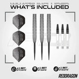 Red Dragon Luke Humphries TX1 Pioneer 90% Tungsten Steel Tip Darts