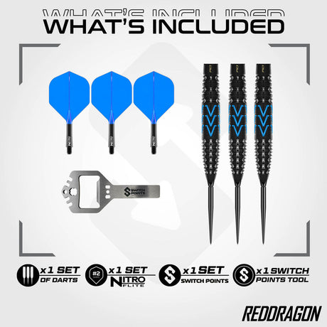 Red Dragon Amp Torpedo Switch Point 90% Tungsten Steel Tip Darts - view 2
