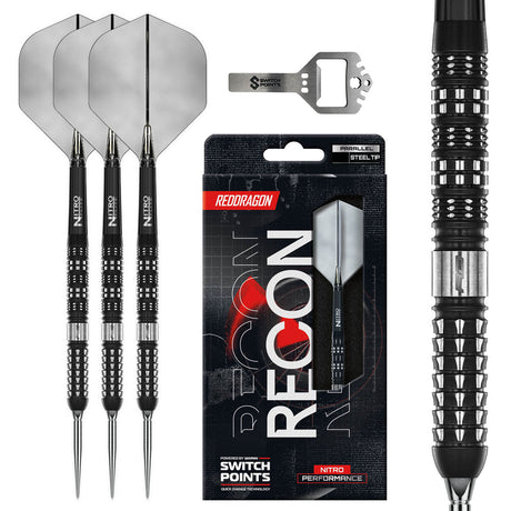 Red Dragon Recon Parallel Switch Point 90% Tungsten Steel Tip Darts