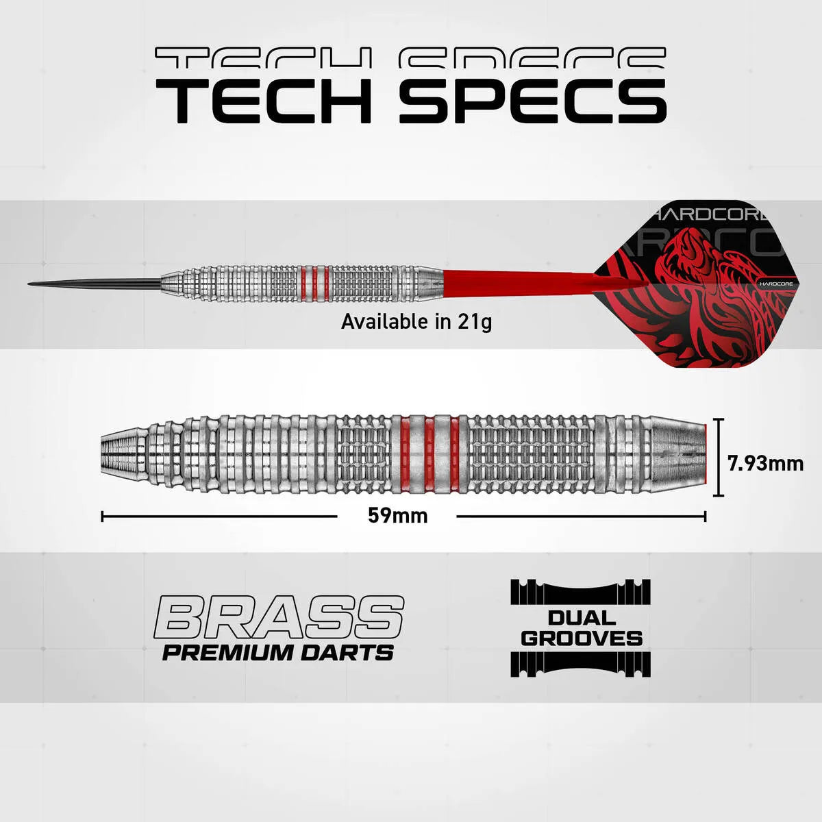 Red Dragon Jonny Clayton SE Brass Steel Tip Darts