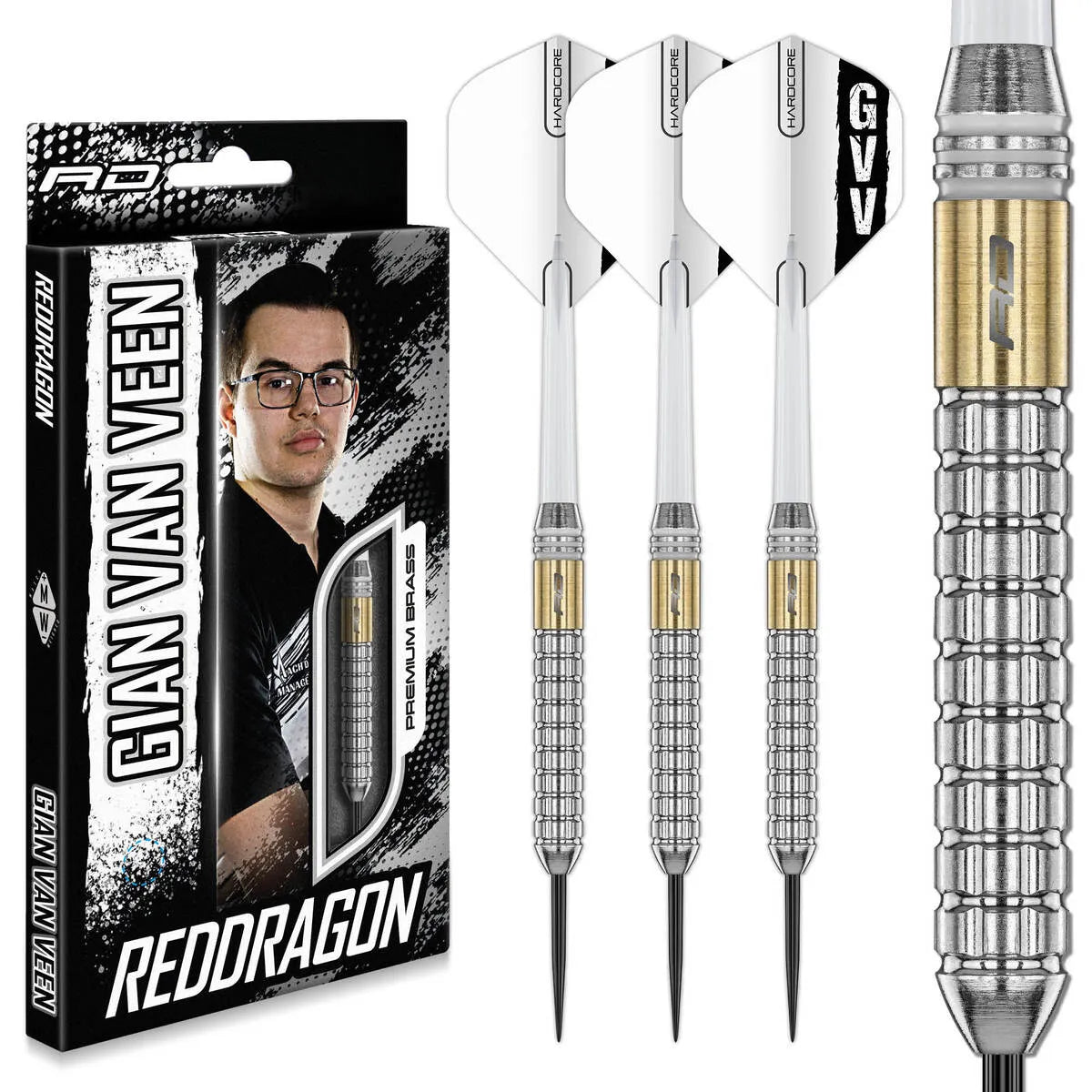 Red Dragon Gian van Veen SE Brass Steel Tip Darts